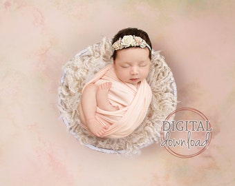 Newborn Digital Backdrop Peach for photography, digital background composite