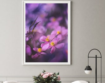 Clematis, flower ART print, purple colour flower, Clematis ART print, Clematis flower, home wall ART of Clematis, unframed wall print
