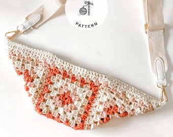 Bum Bag Crochet Pattern, Basic Bum Bag Granny Crochet Pattern, easy crochet pattern, beginner friendly knit