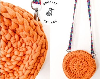 Crochet Bag Pattern- Round Crochet Bag- Crochet Purse- Crochet Purse Pattern- Circle Bag- Crochet Circle Bag- Rover Bag