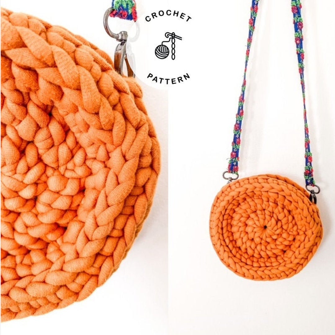 Crochet Bag Pattern Round Crochet Bag Crochet Purse Crochet Etsy