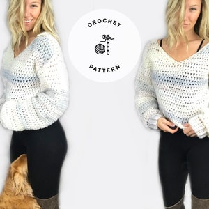 Serenity Crochet Sweater Pattern - crochet pattern, sweater pattern, taylor lynn crochet, cropped sweater