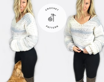 Serenity Crochet Sweater Pattern - crochet pattern, sweater pattern, taylor lynn crochet, cropped sweater