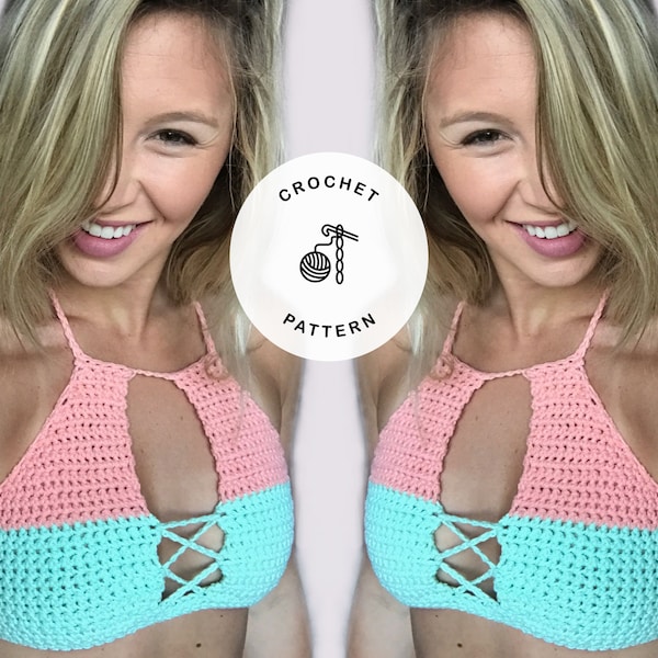 Peek-A-Boo Crochet Halter Top Pattern