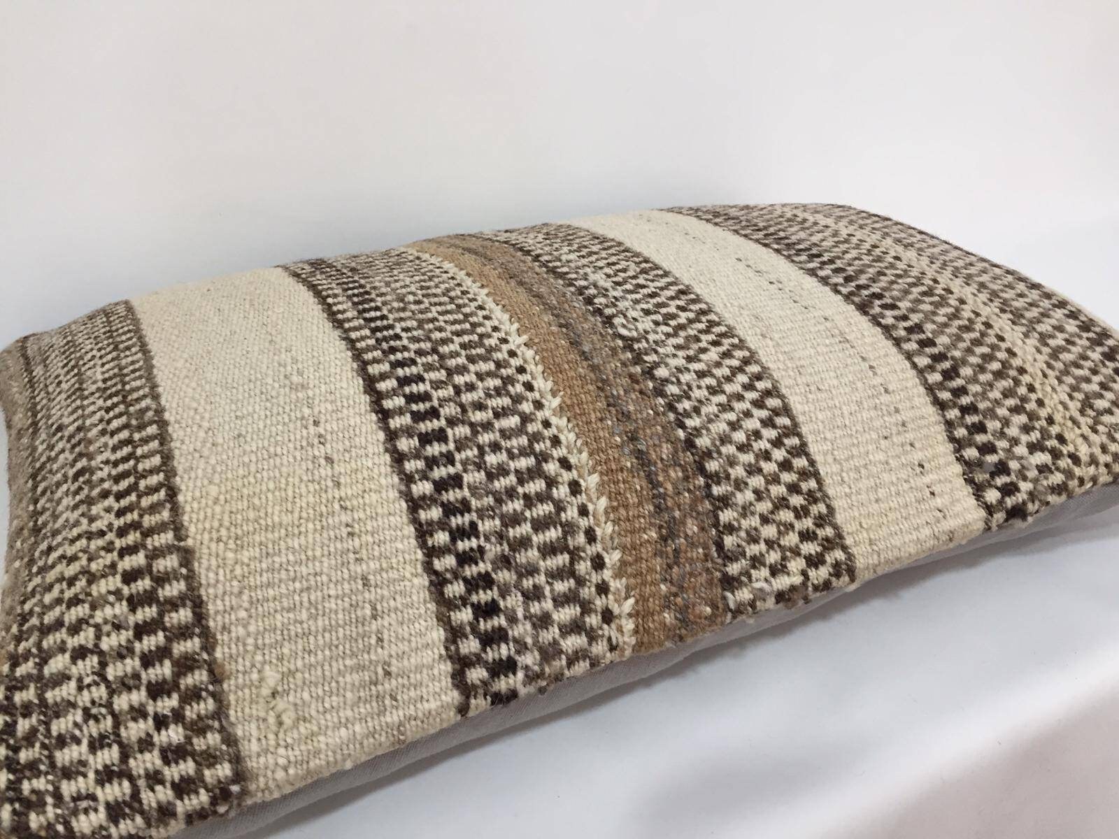 Neutral Kilim Lumbar Kilim Pillow Kilim Cushion Kilim Etsy