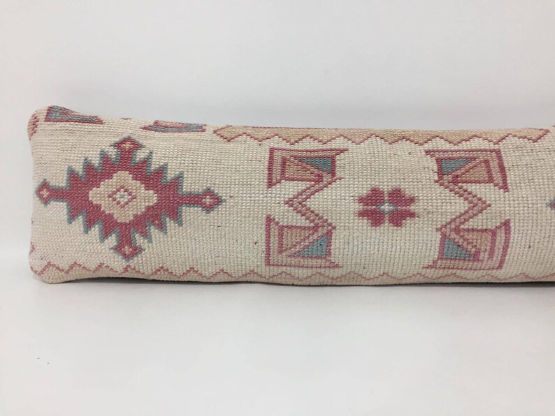 Pillow Cover Turkish Lumbar Cover Narrow Kissen Housse Coussin 8X29 Pillow Cover Lumbar Cover Kilim Lumbar Cover Lumbar Pillow Cover