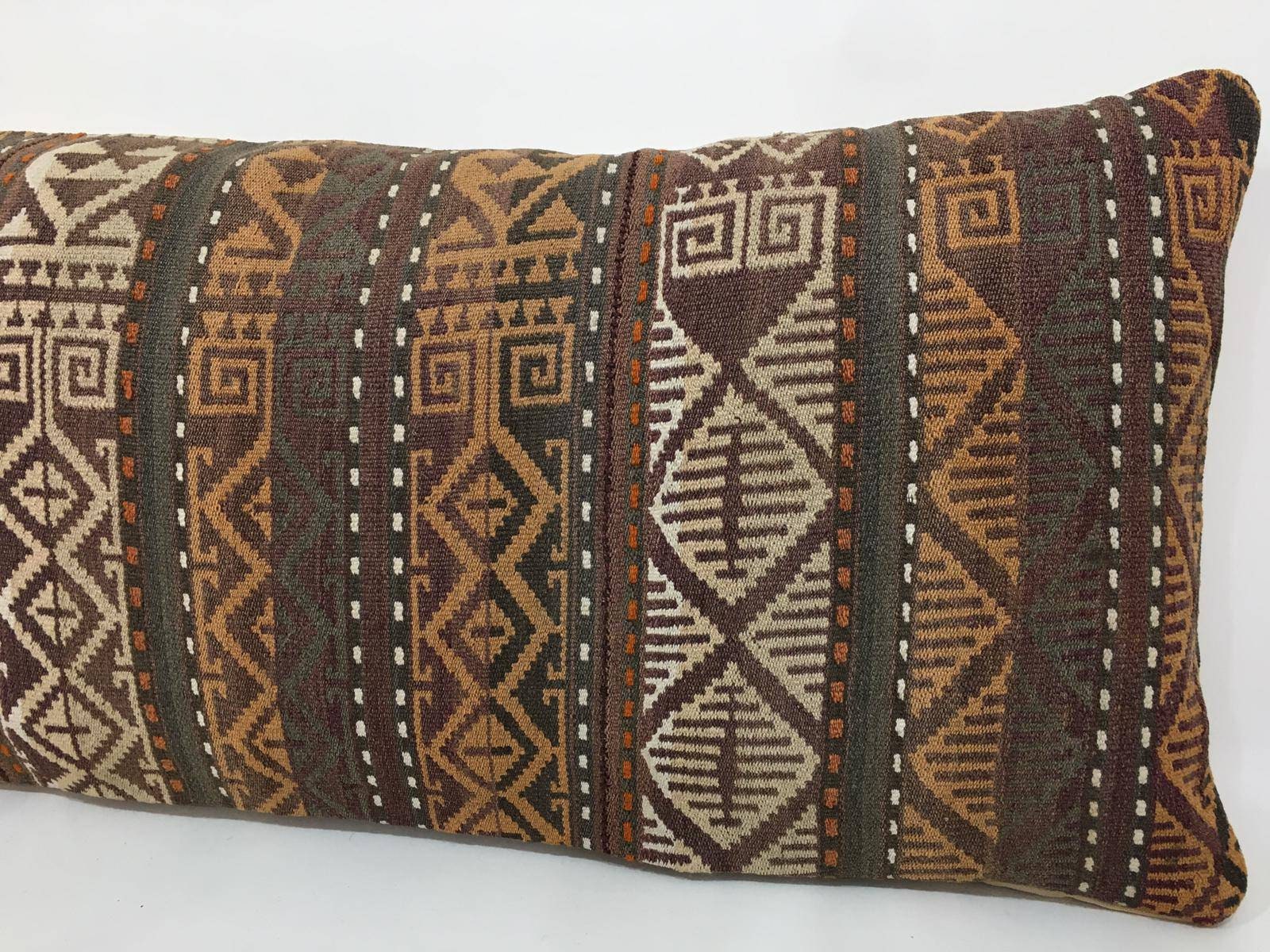 Extra Long Bed Pillow 16x37 Pillow Cover Wool Etsy