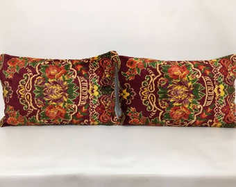 Pair Pillow Cover, Pair Kilim Pillow Velvet Pair Pillows, Handmade Vintage Pillows, Pair Cushions, 12X20 Pillow, Pillow Velvet