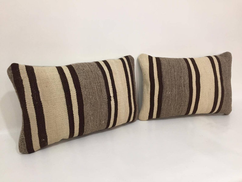 Kilim lumbar pillow Pillow cover 10X16 25x40 cm cushion Bohemian style Kilim pillow Small pillow Wool pillow Kilim pair pillow