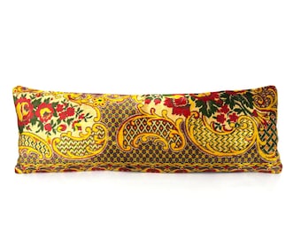 12" X 36" Pillow Cover, Velvet Pillow, Oversized Pillow, Kilim Pillow, Soft Pillow, Pillow Velvet, Vintage Velvet Pillow, Large Pillows