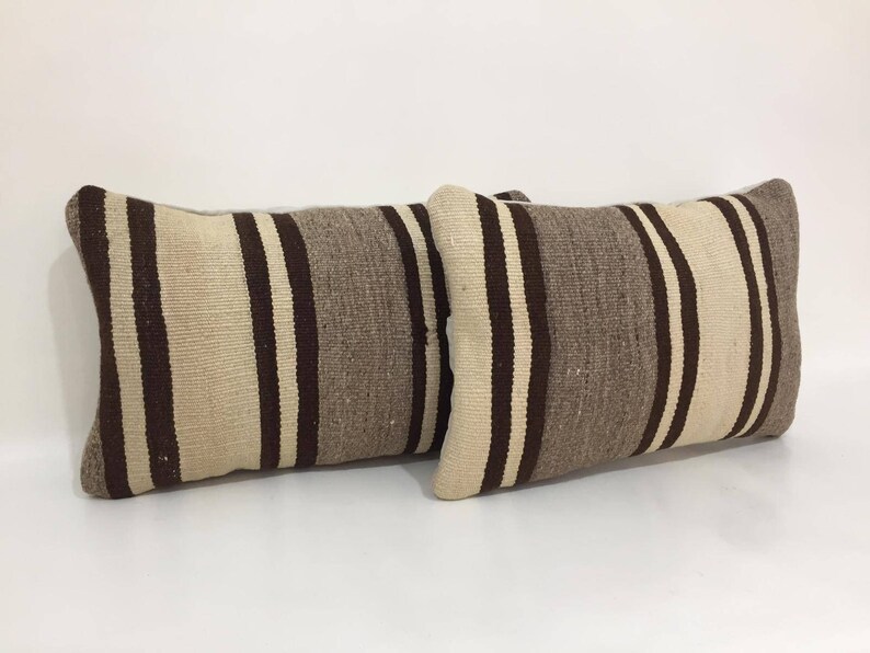 Kilim lumbar pillow Pillow cover 10X16 25x40 cm cushion Bohemian style Kilim pillow Small pillow Wool pillow Kilim pair pillow