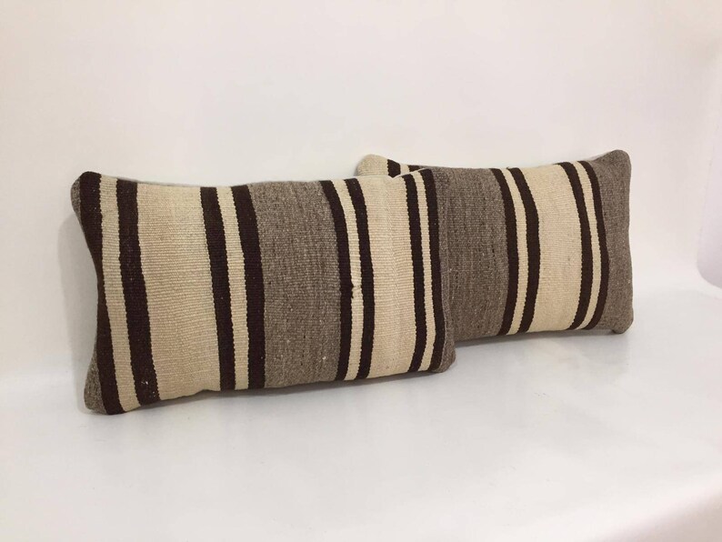 Kilim lumbar pillow Pillow cover 10X16 25x40 cm cushion Bohemian style Kilim pillow Small pillow Wool pillow Kilim pair pillow