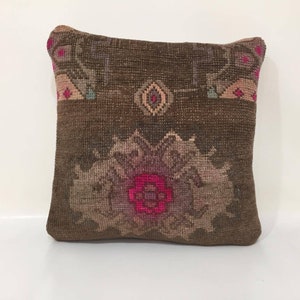 16X16 Pillow Cover, Turkish Pillow Cover, Decorative Chair Pillow, Bohemian Cushion, Boho Chic Decor, Interior Design, Sofa Pillow  Cover