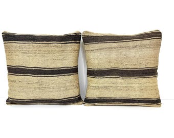 Pair pillows, Kilim pillows pair, Set of two pillows, Same 2 pillows, Pair kilim pillow covers, Unique pair pillows, 20” X 20” Pair cushions