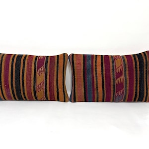 10x16 inch Wool Kilim Cushion, Home Decor, Handwoven Kilim Pillow, Bohemian Pillow, Bench Cushion Cover, Vintage Kilim Pillow, Decorative
