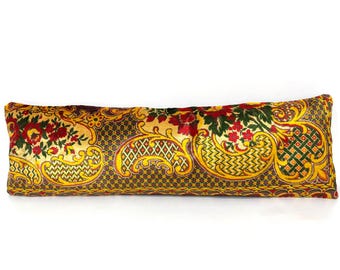Velvet Extra Long Decorative Lumbar Pillow Cover, Elegance Rose Gold Velvet Pillow, Stylish Bedroom Decor, Vintage Housewarming Gift 12x39