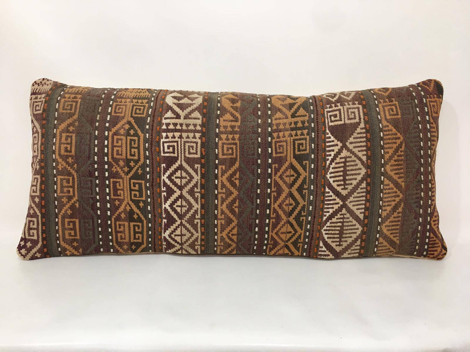 Extra Long Bed Pillow 16x37 Pillow Cover Wool Etsy