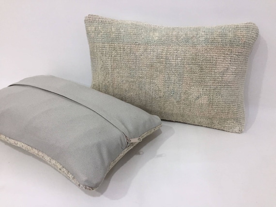 Soft Muted Color Matching Pillows, Faded Pair Lumbar, Oriental Pillow  Accent Pillow Throw Pillow Small Chair Pillow, 10 X 16 Inches 