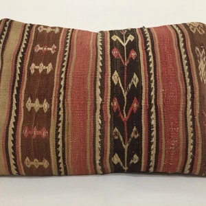 14x20 Pillow cover, Kilim lumbar pillow, Lumbar cover, Wool vintage cushions, Kilim pillow cover, Handmade bohemian design cushion cover
