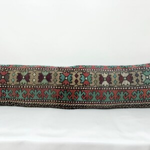 Long Lumbar Pillow, Extra Long Lumbar Pillow Cover, Bohemian Bedding Pillow Cover, Bed Lumbar Pillow, Lumbar Pillow Cover, 12&quot; X 47&quot; Inches