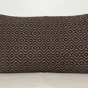 Cotton Pillow Cover, Kilim Large Pillow Cover, Brown Pillow Cover, Brown Pillow, 18x30 Pillow Cover, Brown Lumbar Pillow, Brown Kilim Pillow
