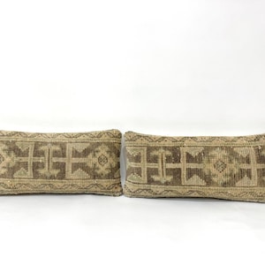 Boho Pillow, Farmhouse Decorative Pillow, Pair Pillow Covers, Matching Pillow, Chair Pillows, Kilim Cushions, Rug Pillows, 8&quot; X 20&quot; Inches