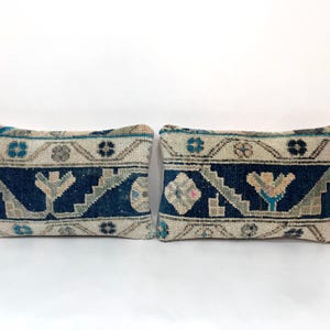 Coppia di piccole federe per cuscini da tappeto, federe per cuscini da sedia, federe per cuscini con motivi tradizionali turchi, 11 x 16, cuscino per poltrona