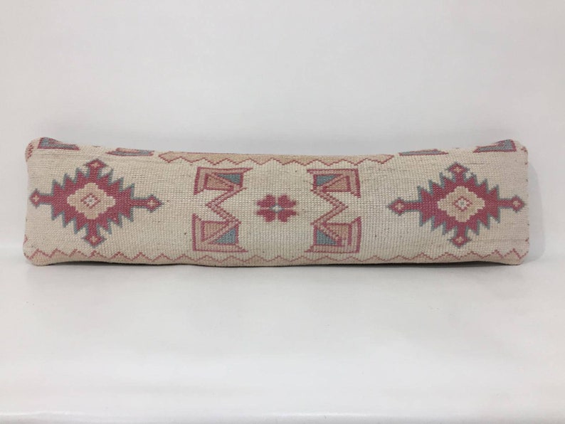 Pillow Cover Turkish Lumbar Cover Narrow Kissen Housse Coussin 8X29 Pillow Cover Lumbar Cover Kilim Lumbar Cover Lumbar Pillow Cover