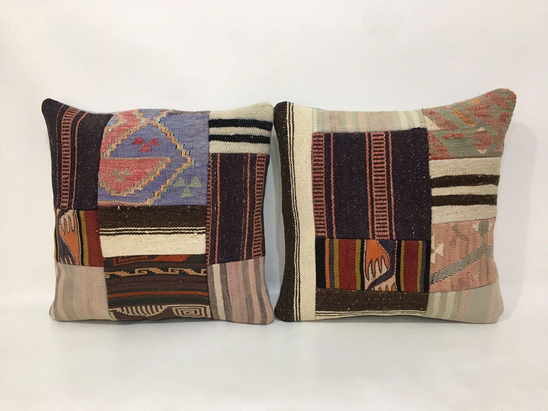 Multicolor - Set of 2 Patchwork Pillow Covers 61