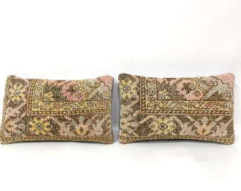 Kilim Pillow 12X19, Matching Pillow, Kilim Pillow Case, Turkish Pillow Covers, Anatolian Pillow, Ethnic Pillow, Pair Pillow cover, Pillows