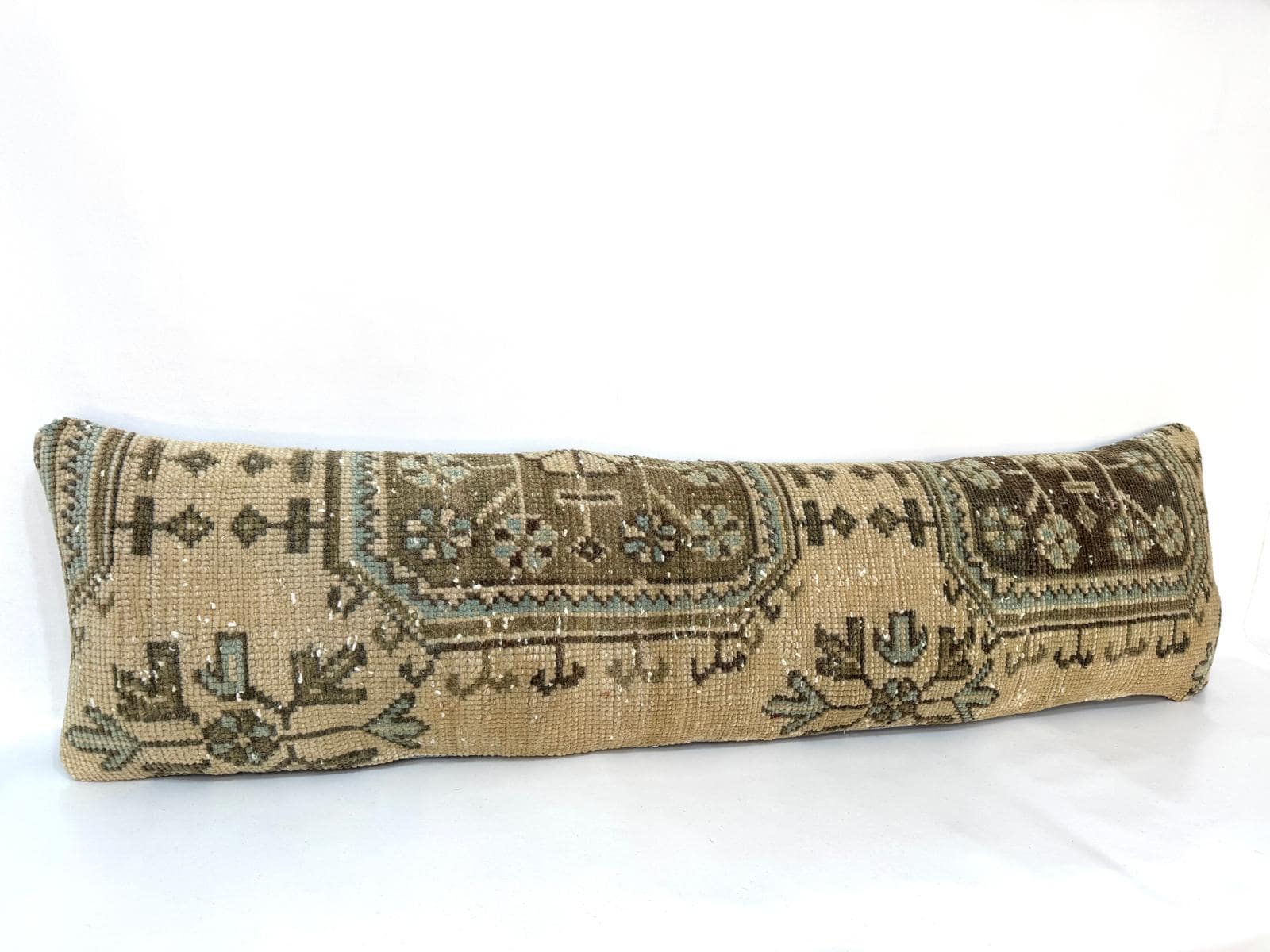 Coussin Long Lombaire Turc - Tissu Tapis - Remplissage Polyester - Fermeture Zip - 48x8 In