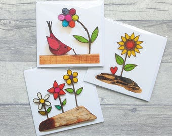 Greeting Cards Mixed Pack Flowers and birds  | Greeting Cards Multi pack | Card Bundle | With Envelopes | Blank inside