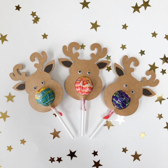 Reindeer Lollipop Holder Chupa Chup Holder Lollipop Card Etsy