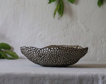 Structure bowl made of pottery modern ceramic rustic organic