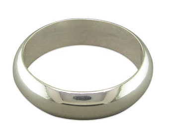 Heavy D Shape Wedding Band Rings