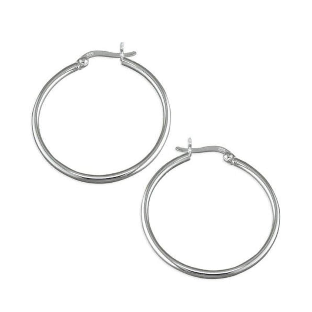Orecchini a Cerchio Bali in Argento 925 - Diametro 40 mm