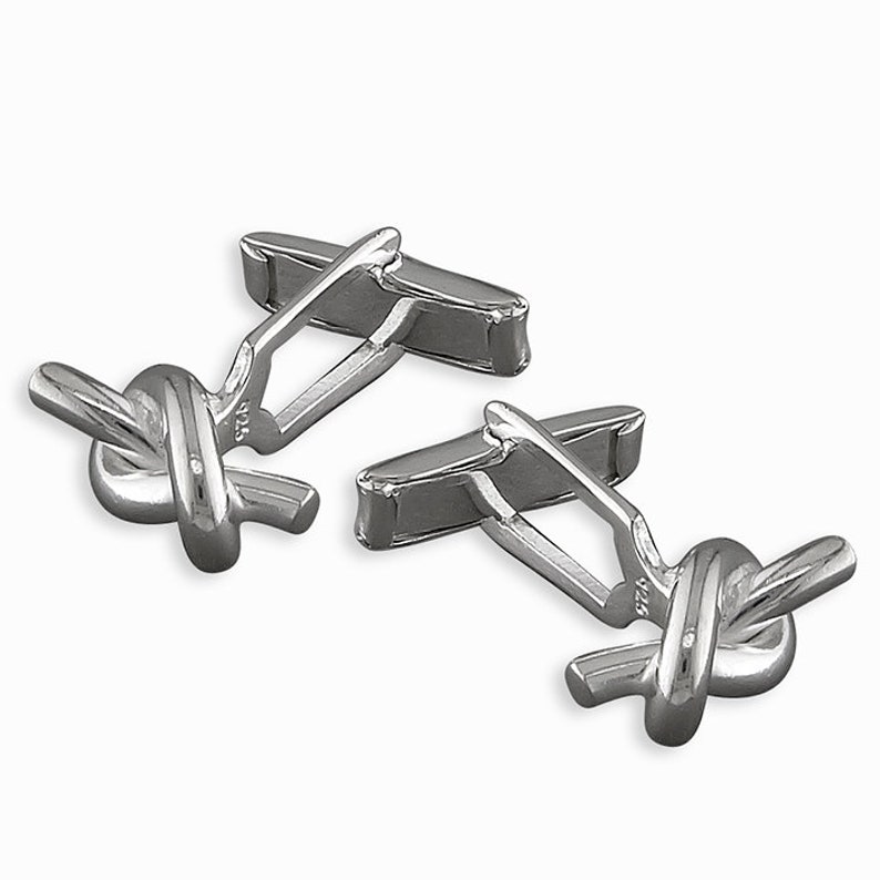 Knot Sterling Silver Cufflink image 1