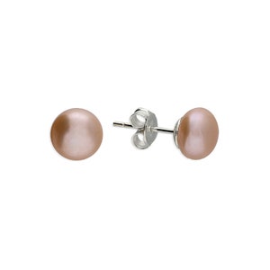 Perla de agua dulce de 8 mm Bouton Stud