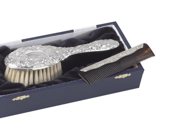 Baby Brush and Comb Set in Sterling Silver