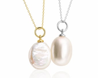 Sterling Silver Freshwater Pearl Charm Pendant