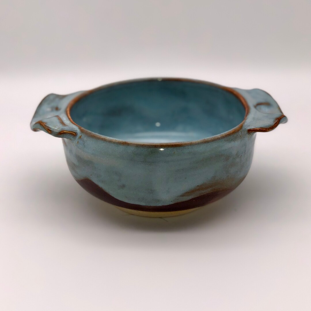 Norse Blue Wheel Thrown Stoneware Soup Bowl - Etsy
