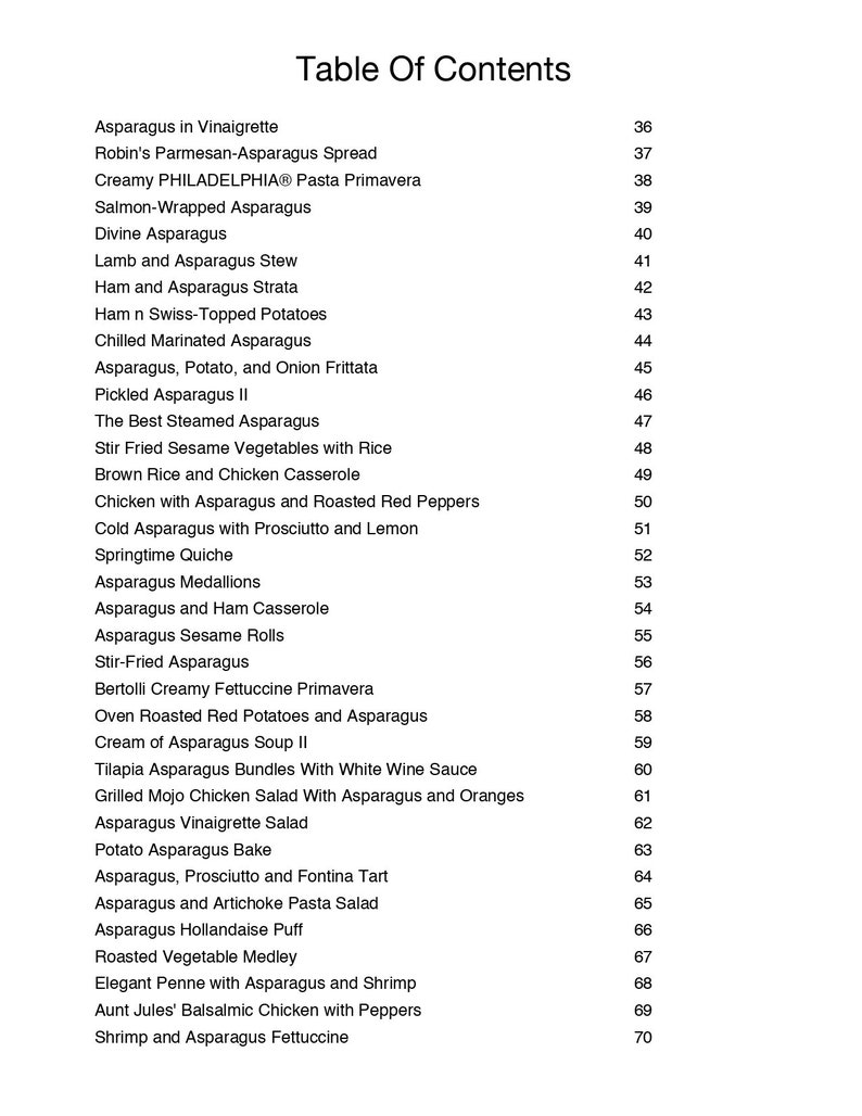 356 Great Asparagus Recipes Instant Download Etsy