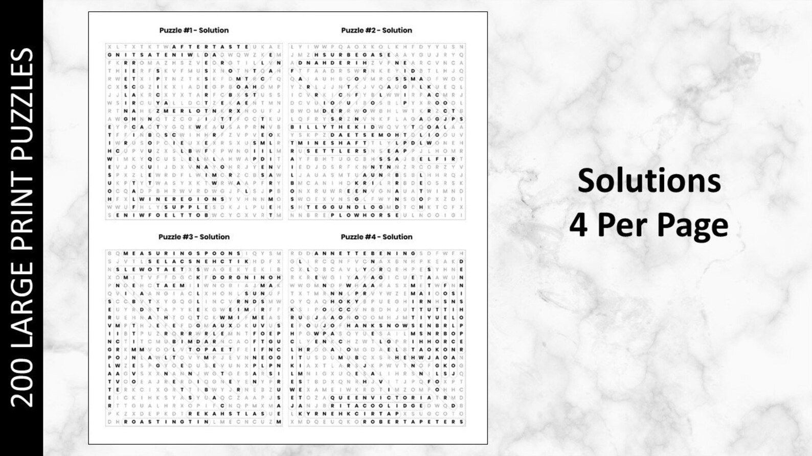 200 large print word search puzzles for adults seniors etsy