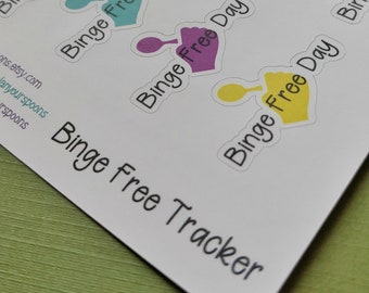 Binge Free Day Tracker ~ Binge Eating Disorder ~ Bulimia Nervosa ~ Eating Disorders ~ Binge Free ~ Chronic Illness ~ Spoonie
