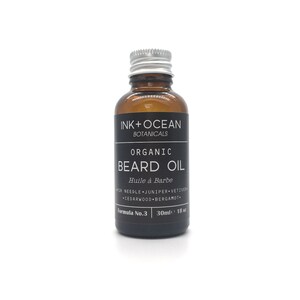 Organic Beard Oil - Juniperberry, Cedarwood, Vetiver & Bergamot. Pure Botanical and Vegan