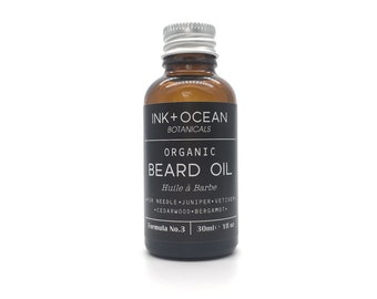 Organic Beard Oil - Juniperberry, Cedarwood, Vetiver & Bergamot. Pure Botanical and Vegan