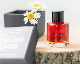 Wilderland Natural Botanical Vegan Perfume Oil. Ancient woods, smoke, tobacco, verdant greens. gift boxed. Parfum Botanique