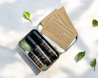 Sunshine Uplifting Care Set Essential oil, aromatherapy roller blend and smelling salt gift set, self care vegan, alcohol free.