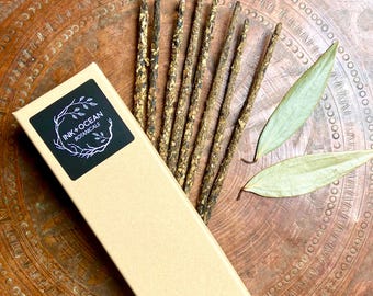 Hand rolled Herbal Bay leaf And Herbs Incense Sticks, Grounding And Soothing. Luxury Incense with Essential oils