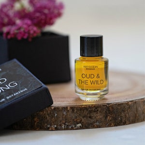 Oud & The Wild - Natural Botanical Vegan Perfume Oil. Dark, Animalic, Warm. Wood. Oud Assam, Oud Cambodi, Agarwood, gift boxed.